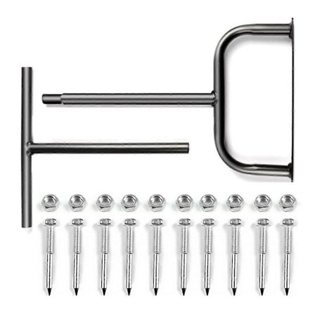 Plenlufter med pigger, manuell, for fjerning av dødt gress, jordlufting, plen-før-gress-lufter, hageredskaper