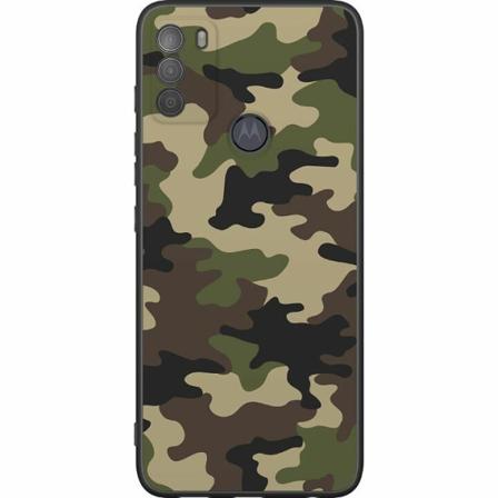Motorola Moto G50 Svart Skal Woodland Camo