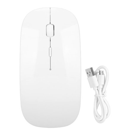 Trådlös mus tyst arbete 450mAh laddningsbar automatisk sömn fingeravtryck bevis bekväm bärbar dator mus