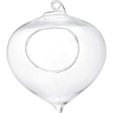 Hengende glassvase, hengende glassplanter med dråpeformet design med bred åpning for hjem, hage og kontordekorasjon