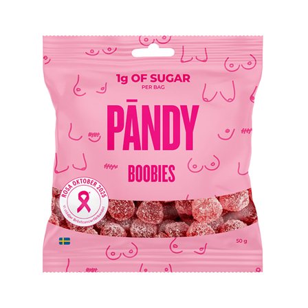 Slik & Snacks Pandy Pändy Candy 50 g, Boobies - Bodyman.dk