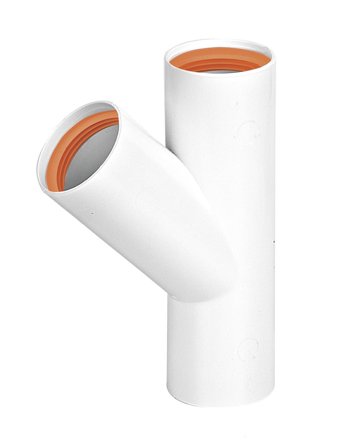 Faluplast 2316125 Grenrør 45°, med gummitetning 32 mm, Innendørsavløp