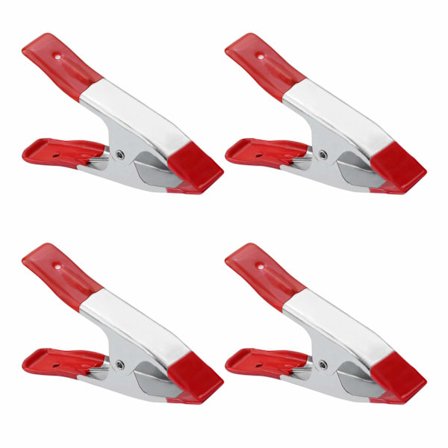 4 st metallfjäderklämmor kraftiga silver, 6 tum