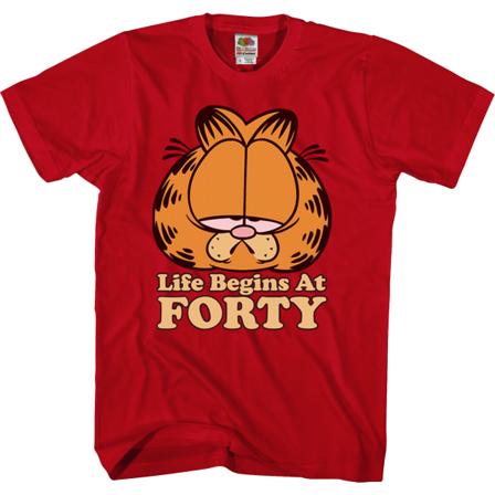 Livet börjar vid fyrtio Garfield T-shirt M