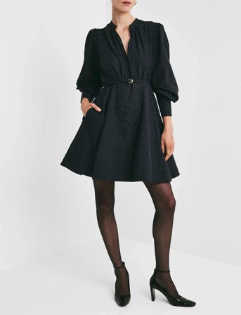 by Ti Mo Jacquard Mini Dress - Navy - XL