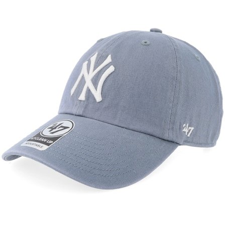 47 Brand - MLB Harmaa unconstructed Lippis - New York Yankees Clean Up Basalt/White Dad Cap @ Hatstore