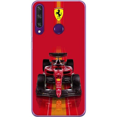 Yhteensopiva Puhelinkuori Huawei Huawei Y6p Ferrari Formula 1 -auto ikonisessa punaisessa muotoilussa urheilullisella tarkkuudella