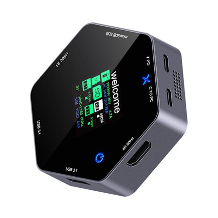 Udvidelsesdock Type-C Smart Display 4K60HDMI Otte-i-én Multiport Hub Splitter PD Opladning USB Forlænger