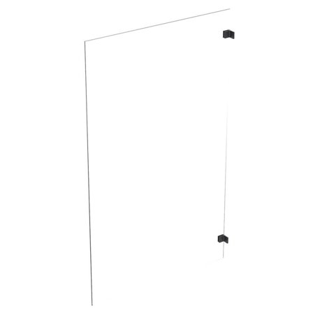 Contura Showerama Art Duschvägg rak, klarglas/matt svart 1000 mm, Badrum