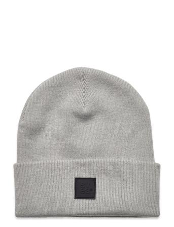 Alex Rubber Badge Hat Accessories Headwear Beanies Grå Svea