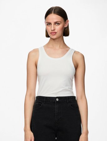 Pieces Pcsirene Tank Top Jrs Noos - White - XL
