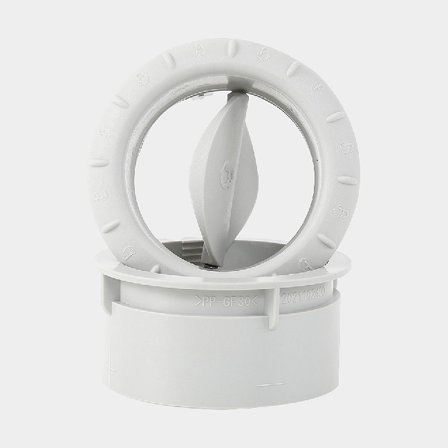 Évent 1852-Marine, 60 mm, rond, blanc, compatible avec 1852-Marine chauffage diesel