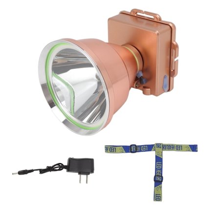 LED pandelampe med høj lysstråle USB-opladning 4800MAH minearbejder pandelampe til natfiskeri US 110‐240V