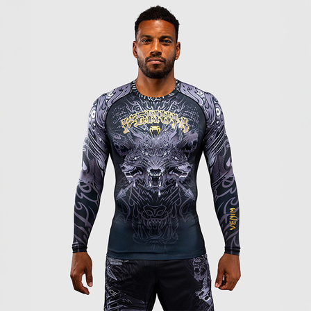 Venum Wolf Atak Rashguard Långärmad Svart Grå