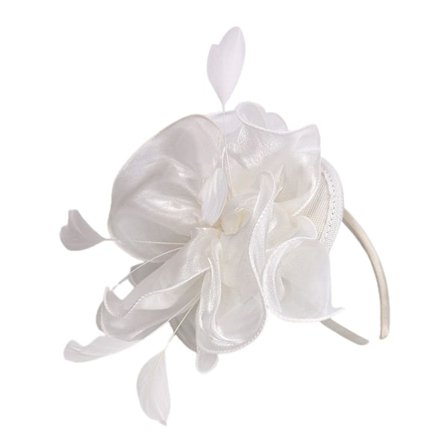 Falsk Fjer Net Garn Hat Ensfarvet Fascinator Bryllupper Te Party Hovedbeklædning Hårpynt Til