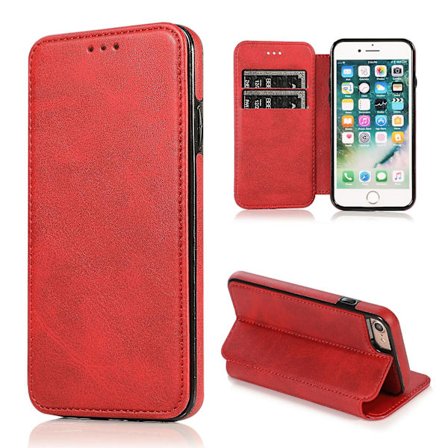 Knight Läderfodral för iPhone SE 2022 / SE 2020 / 7 / 8 [DB]