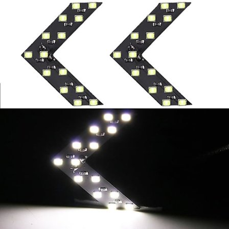 2st LED Blinkers Bil Backspegel Indikator Varningslampa Säkerhetskörning 14smd 12v LED Backspegel Lampa| |