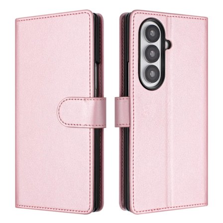 SKALO Samsung Z Fold7 PU-Læder Flip Cover - Pink