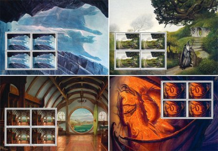 Schweiz - J.R.R. Tolkien - 4 postfriske miniark