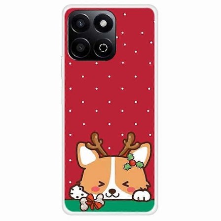 TPU-puhelinkotelo Honor Play 60 Plus 5G/200 Smart 5G/Play 9T/X7c 4G -malleille, juhlava joulukuvio