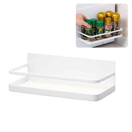 Magnetisk krydderhylle organizer enkeltlags kjøleskap oppbevaringshylle