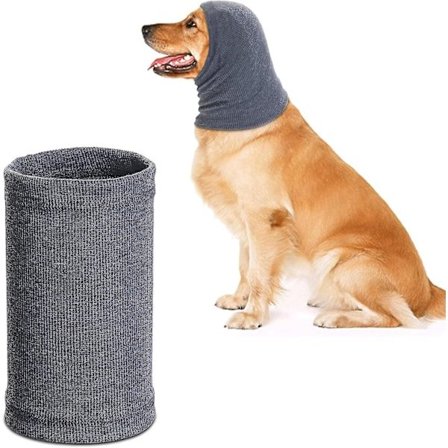 Stille Ører Til Hunde, 1 Stykke Grå Hundeøre Dækning Hoodies Hunde Ørevarmere Pandebånd Støj Ørebeskyttelse Varmt Vinter Øre Sjal Til Hunde (FMY)