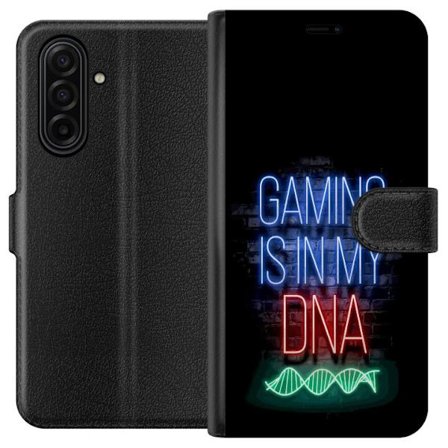 Yhteensopiva Lompakkokotelo Samsung Galaxy A17 5G Viktor Gyökeresin muotokuva vihreässä paidassa, jossa on leijonamotiivi ja intensiivinen vihreä tunn