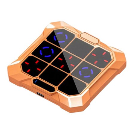 Bærbar håndholdt spillekonsol med puslespil til børn, teenagere, voksne, rejser, bil, camping, orange