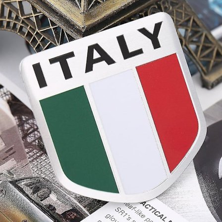 Italiensk Flagg Mønster Skjold Klistremerker Bilvindu Dør