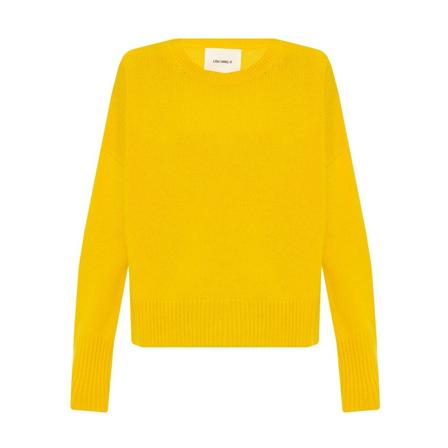 Lisa Yang Round-neck Strik Gul, Dame Striktrøjer