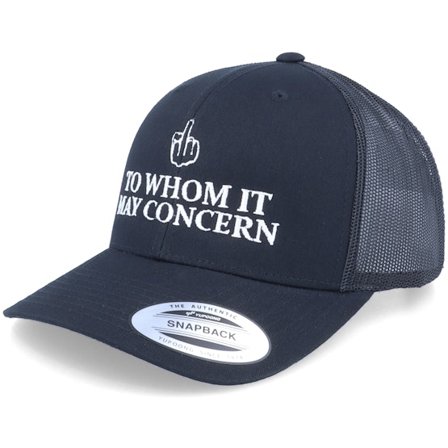 Iconic - Svart trucker Caps - Fu To Whom It May Concern Black Trucker @ Hatstore