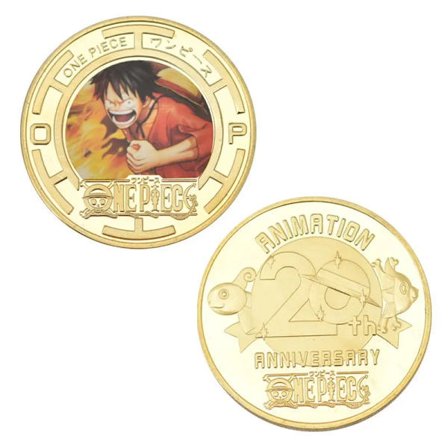 One Piece Guldbelagt Guldmønt Spil Luffy Zoro Chopper Portgas·D· Ace Mindesmønter Børn Klassisk Samling Legetøj Souvenir