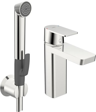 Oras Stela Tvättställsblandare med handdusch, krom, Badrum