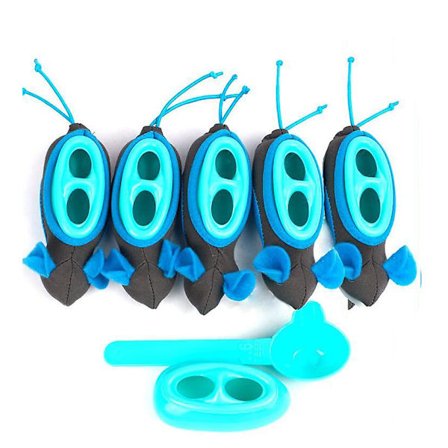 Veeki Indoor Hunting Cat Feeder, fem stycken, med skopa