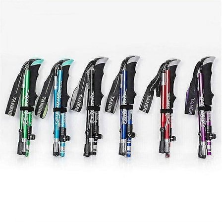 Naturehike Antishock Foldbare Vandrestave 5-Sektioner Vandrestav til Vandring 2023 lilla 110-130cm