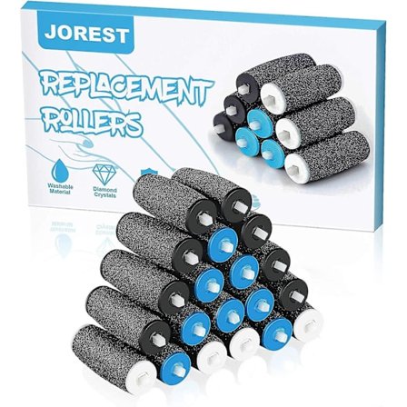 [20 stykker] Erstatningsruller for Scholl Velvet Smooth, 3 typer grovhet, Pimpsten Refill