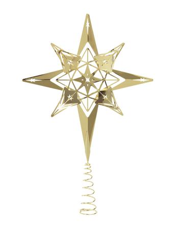 Toppstjerne H32 Forgylt Home Decoration Christmas Decoration Christmas Accessories Multi/mønstret Rosendahl