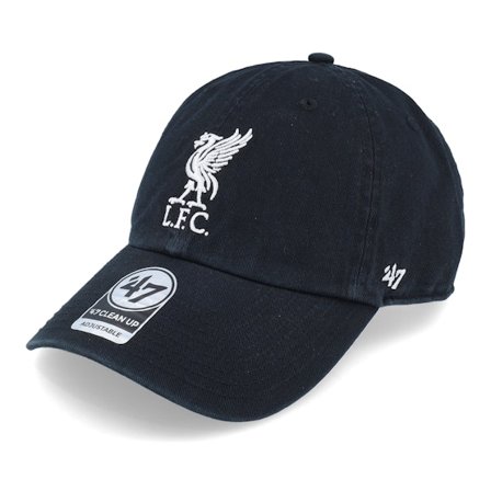 47 Brand - Football Schwarz adjustable Cap - Liverpool Clean Up Black Dad Cap / Unconstructed @ Hatstore