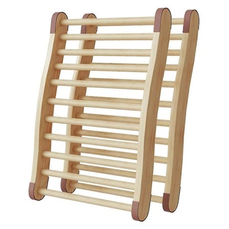 2 Pakning Sauna Ryggstøtte Sauna Tilbehør, Sauna Ryggstøtte, Tre Sauna Ryggstøtter Sklisikker og Ergonomisk S-Form-Perfekt