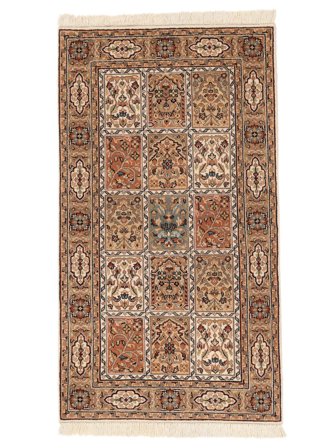 89X159 Tappeto Bakhtiar Indo Orientale Marrone/Beige (Lana, India) Carpetvista