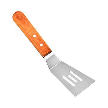 Stekespade i tre med hull - Non-stick stekeutstyr - Kraftig bærbar rustfritt stål hullspade