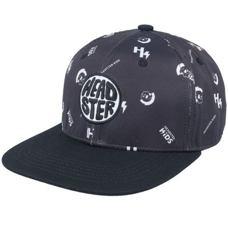 Headster - Svart snapback Keps - Kids Monogram Black Snapback @ Hatstore