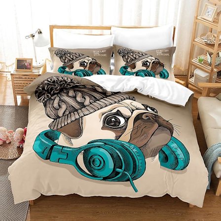 D17 Hund Cover - printed Sängkläder Set Påslakan Quilt Cover Örngott Barn Present