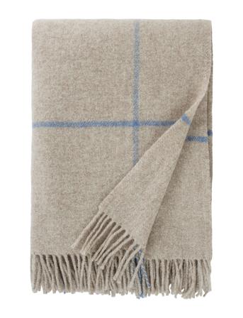 Wool Plaid - Grid - Warm Grey/Blue Spruce Home Sleep Time Blankets & Quilts Grey Fabelab