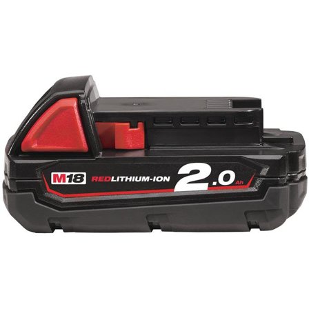 Milwaukee M18 B2 18V Batteri 2,0Ah, Batterier & laddare