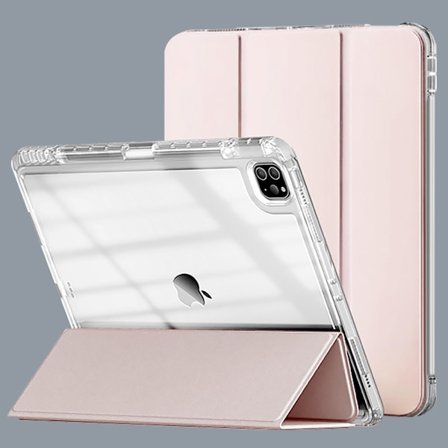 Stilrent fodral för iPad 10/2022 A16 11 Rosa Tri fold Hög Transparent