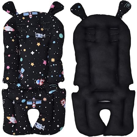 Babyvagnsdyna i bomull, sittdyna för vagn, sovpositionering för bebis, mjuk vagnsdyna för huvud- och kroppsstöd, babyvagn