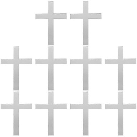 10 st Kors Tårtdekorationer Akryl Kors Muffin Toppers Temafest Tårtdekorationer