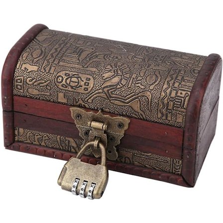 Trä smyckeskrin - Vintage europeisk stil klassisk trälåda smyckeskrin förvaringslåda heminredning ()(B)