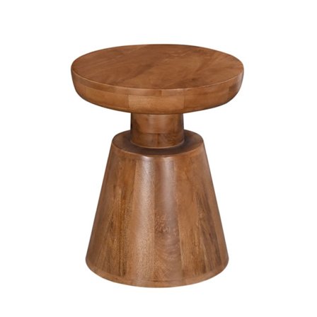 Luonnon mangopuusta valmistettu sivupöytä, 38x38x46 cm